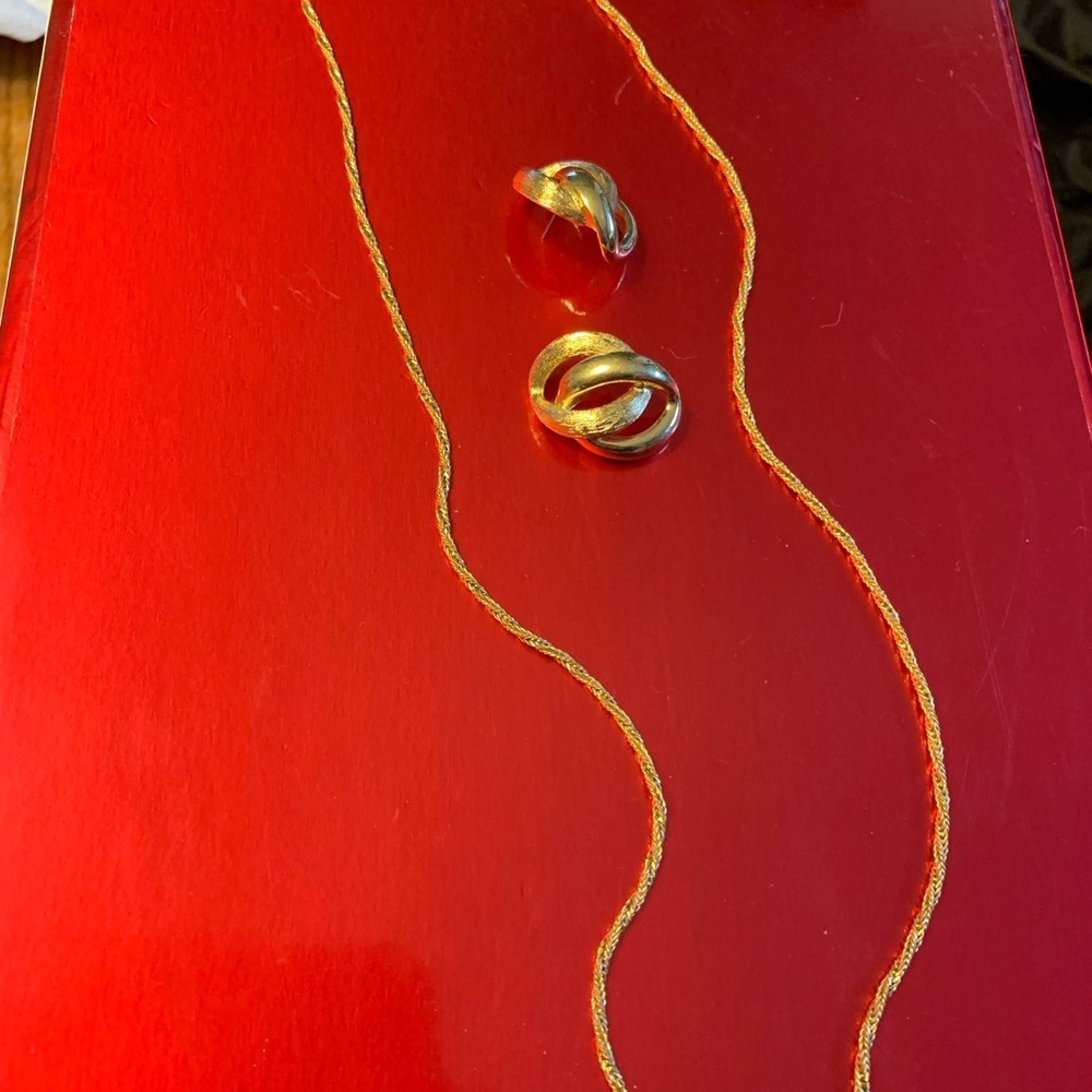 Vintage Earring and Golden Chain